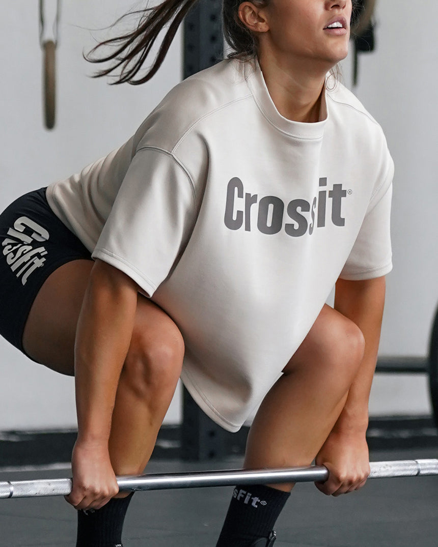 Women's CrossFit® Oversized Crop Top - Beige