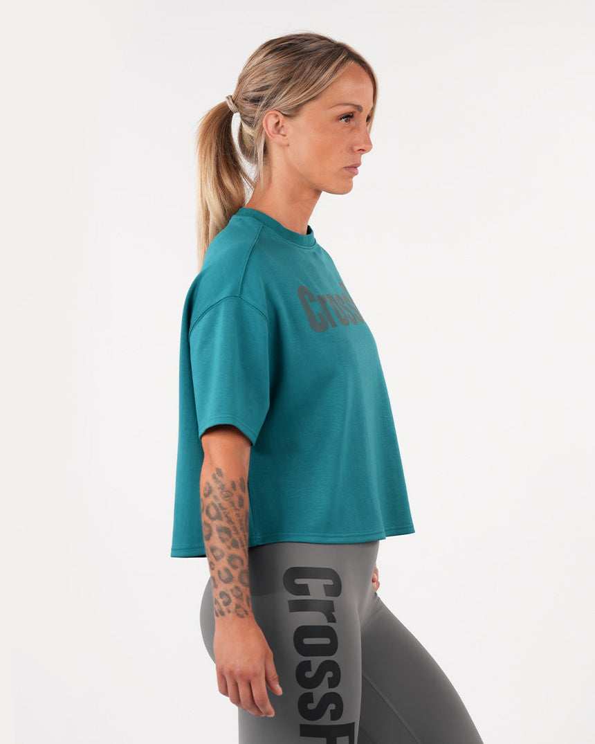 Women's CrossFit® Oversized Crop Top - Emerald