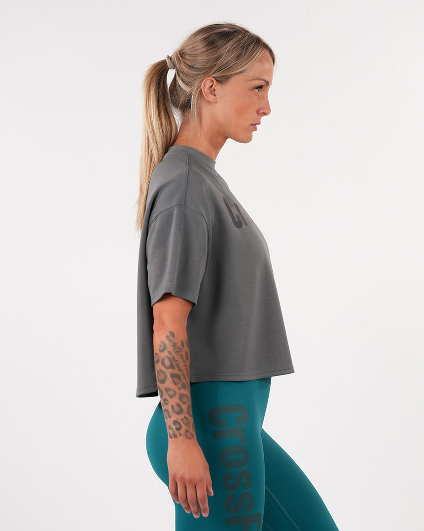 Women's CrossFit® Oversized Crop Top - Gray