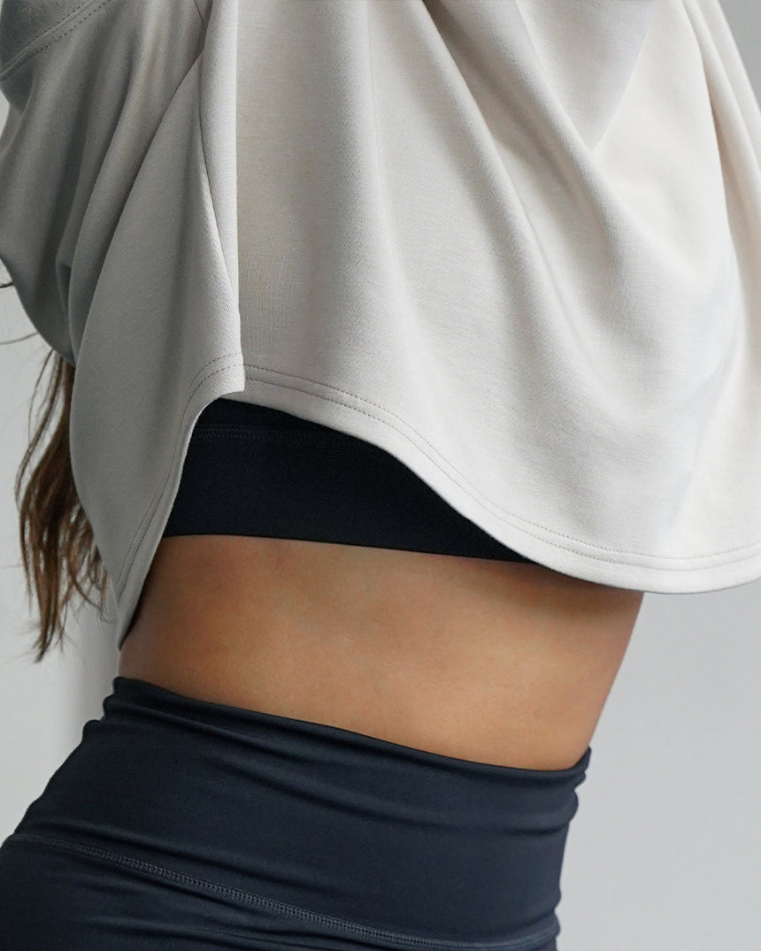 Women's CrossFit® Oversized Crop Top - Beige