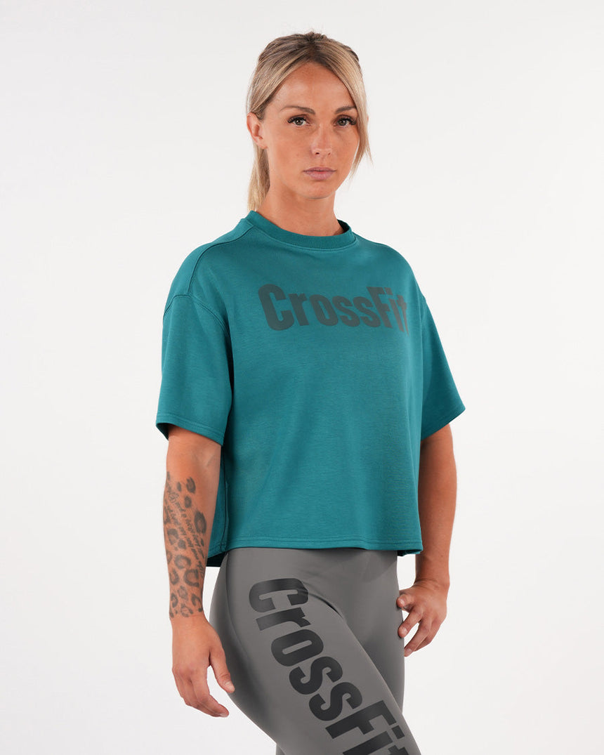 Women's CrossFit® Oversized Crop Top - Emerald