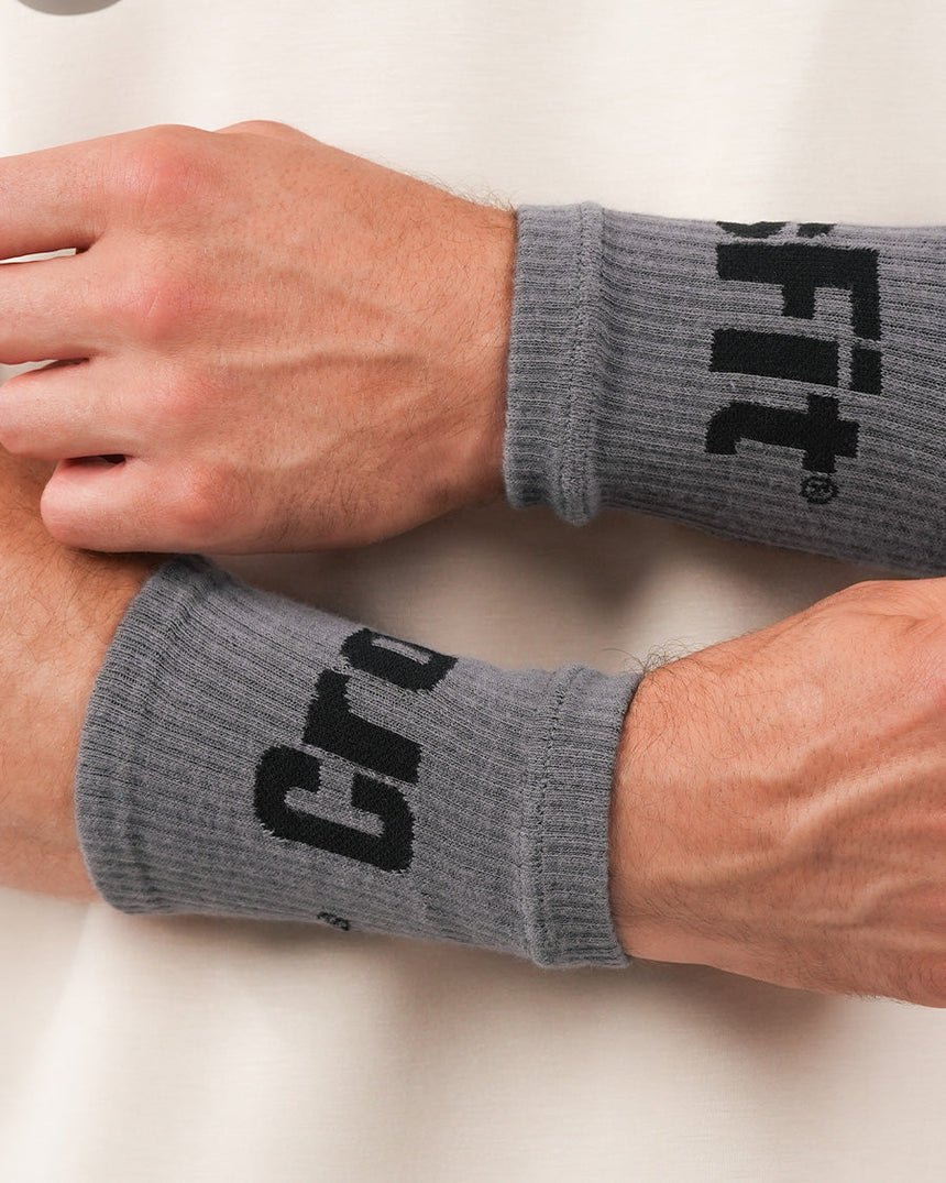 Crossfit® Unisex Knitted Wrist Bands - Gray