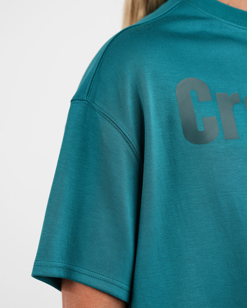 Women's CrossFit® Oversized Crop Top - Emerald