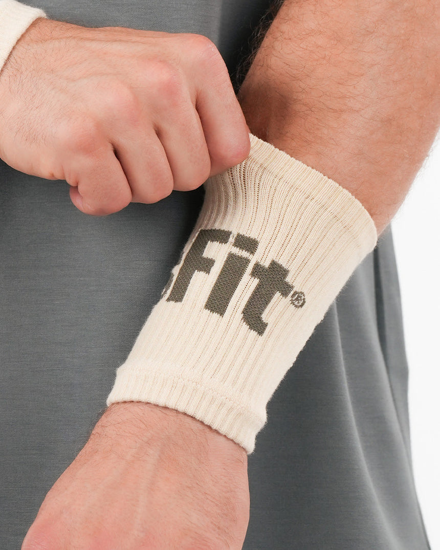 Crossfit® Unisex Knitted Wrist Bands - Beige