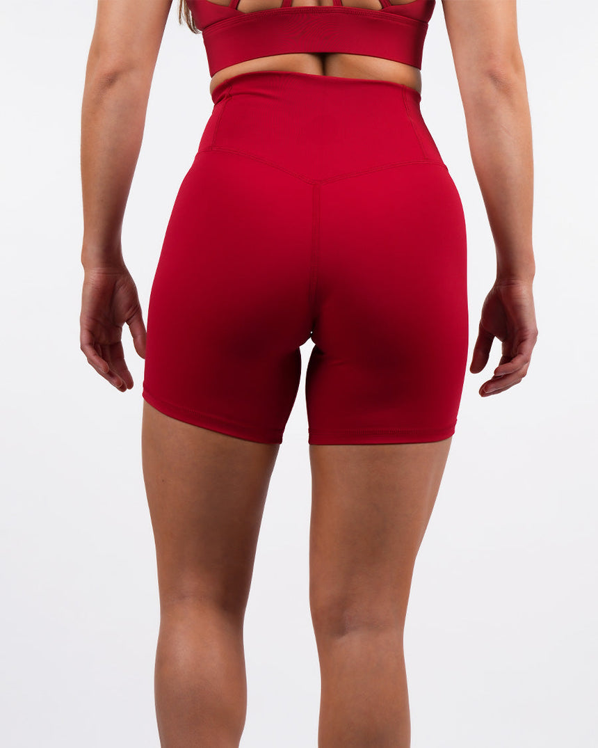 Women's CrossFit® High Waisted Shorts 6" - Red