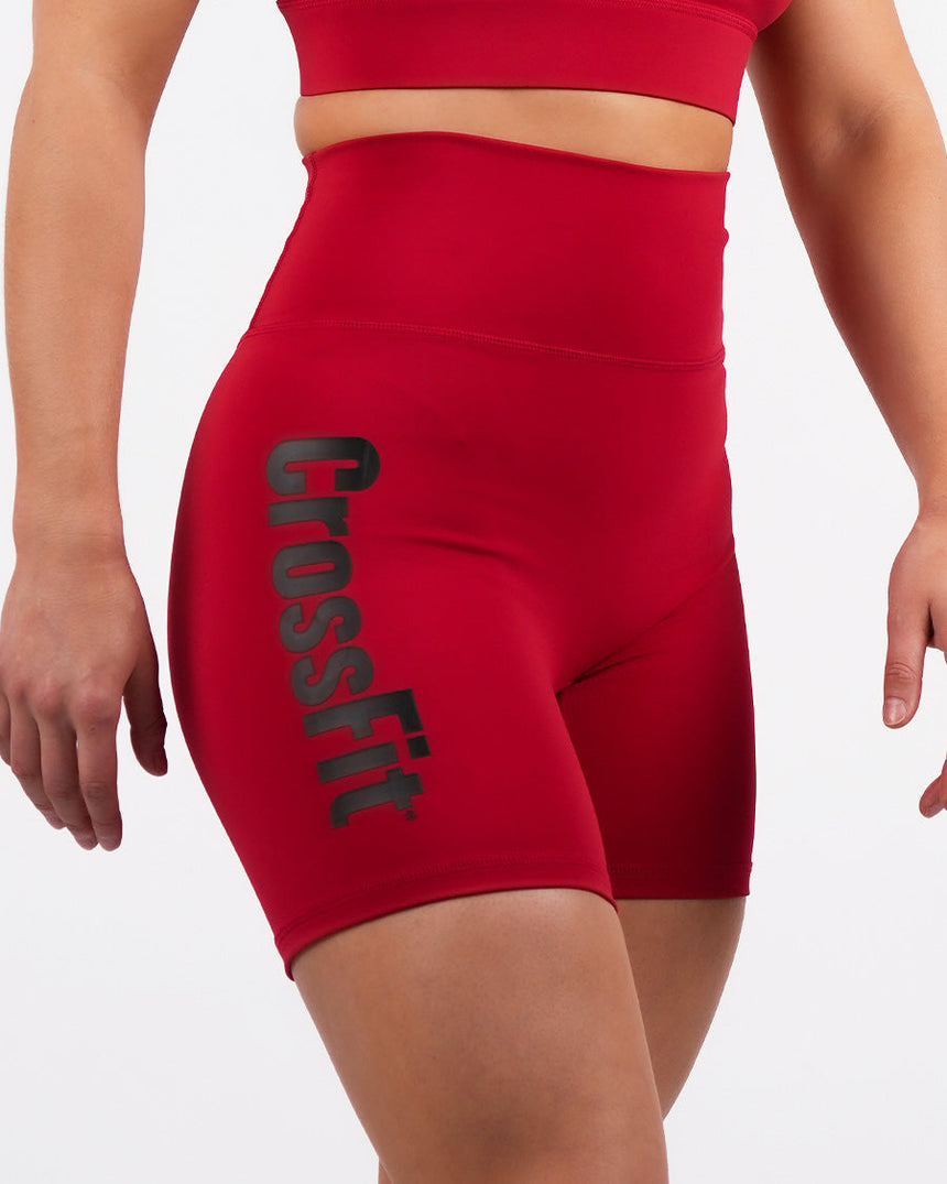 Women's CrossFit® High Waisted Shorts 6" - Red