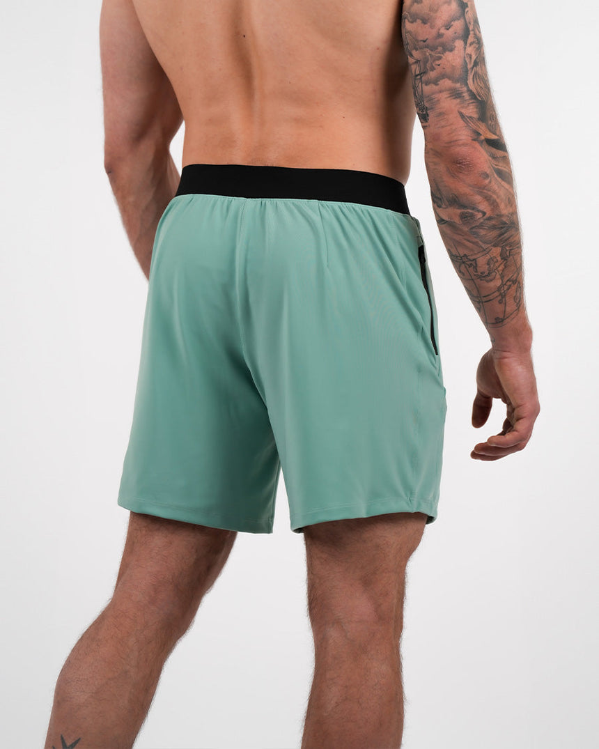 Men's CrossFit® Zipped Shorts 7" - Green
