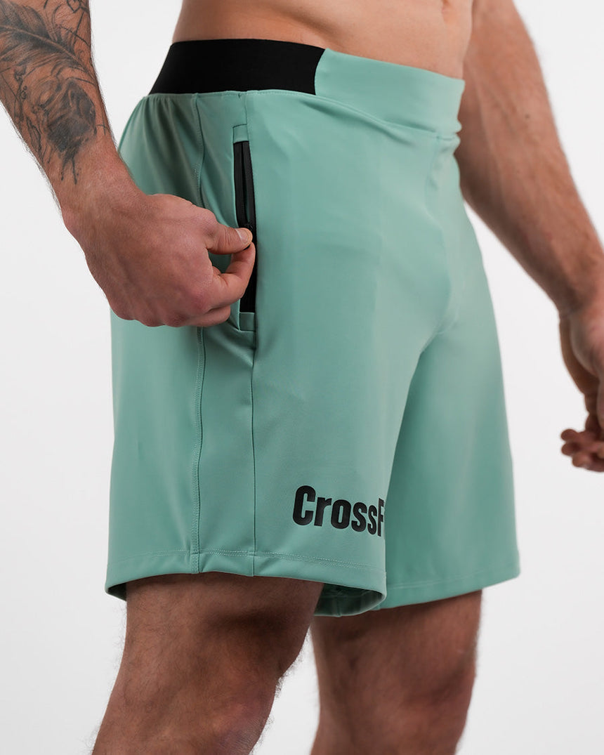 Men's CrossFit® Zipped Shorts 7" - Green