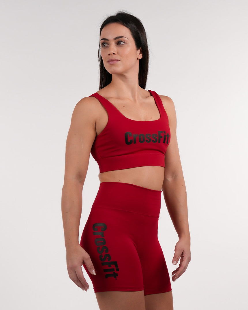 Women's CrossFit® Wide stripes Sports Bra - Red