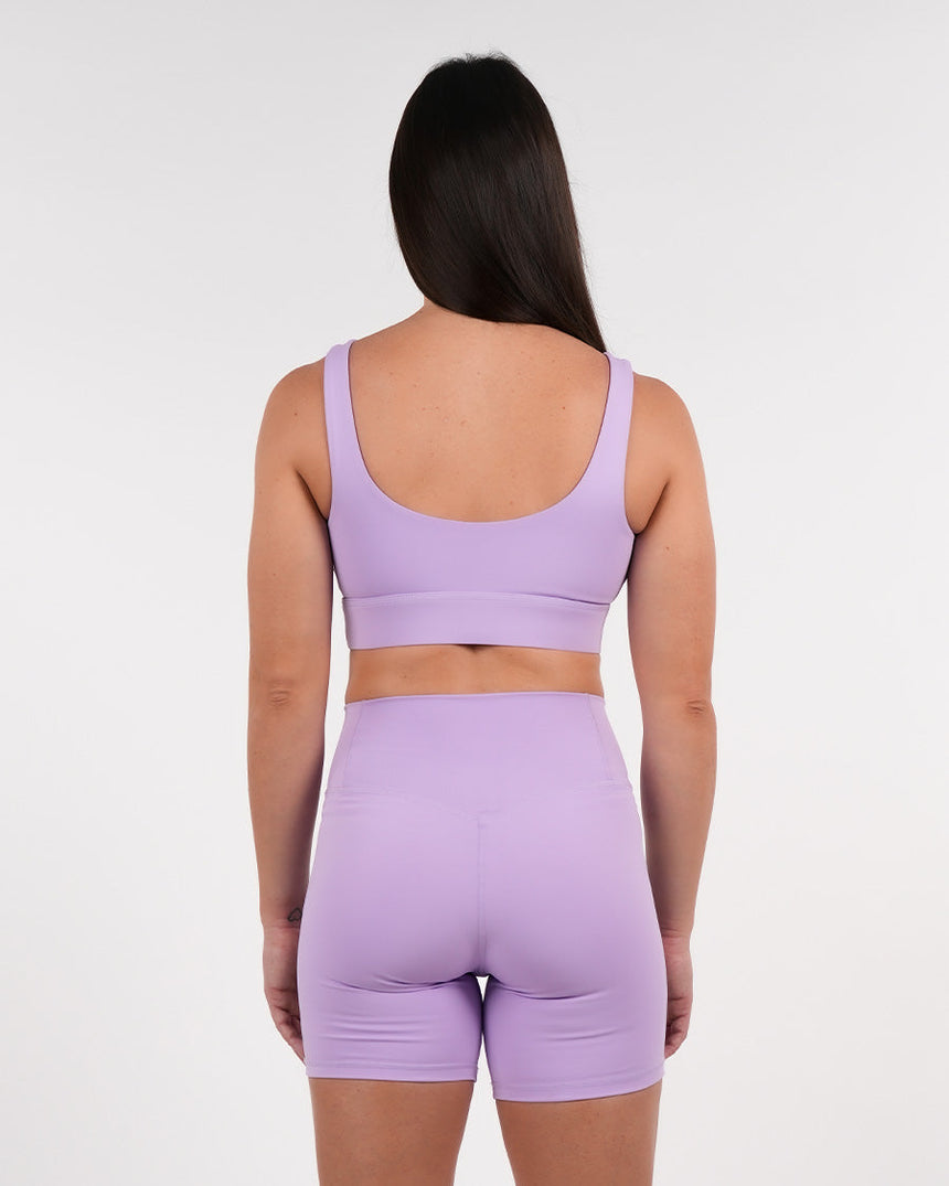 Women's CrossFit® Wide stripes Sports Bra - Purple