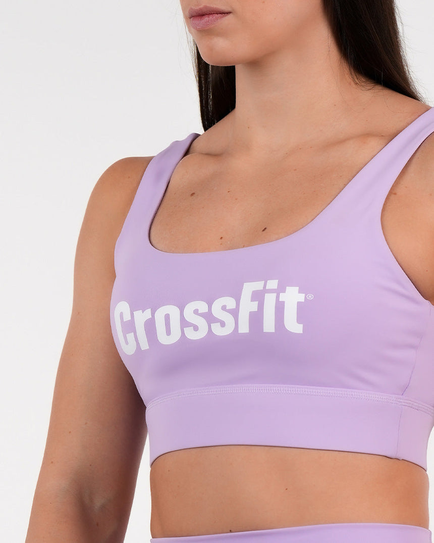Women's CrossFit® Wide stripes Sports Bra - Purple