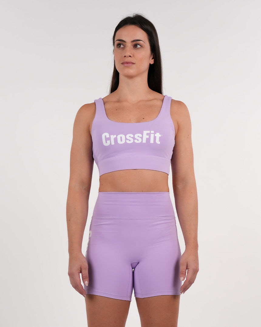 Women's CrossFit® Wide stripes Sports Bra - Purple