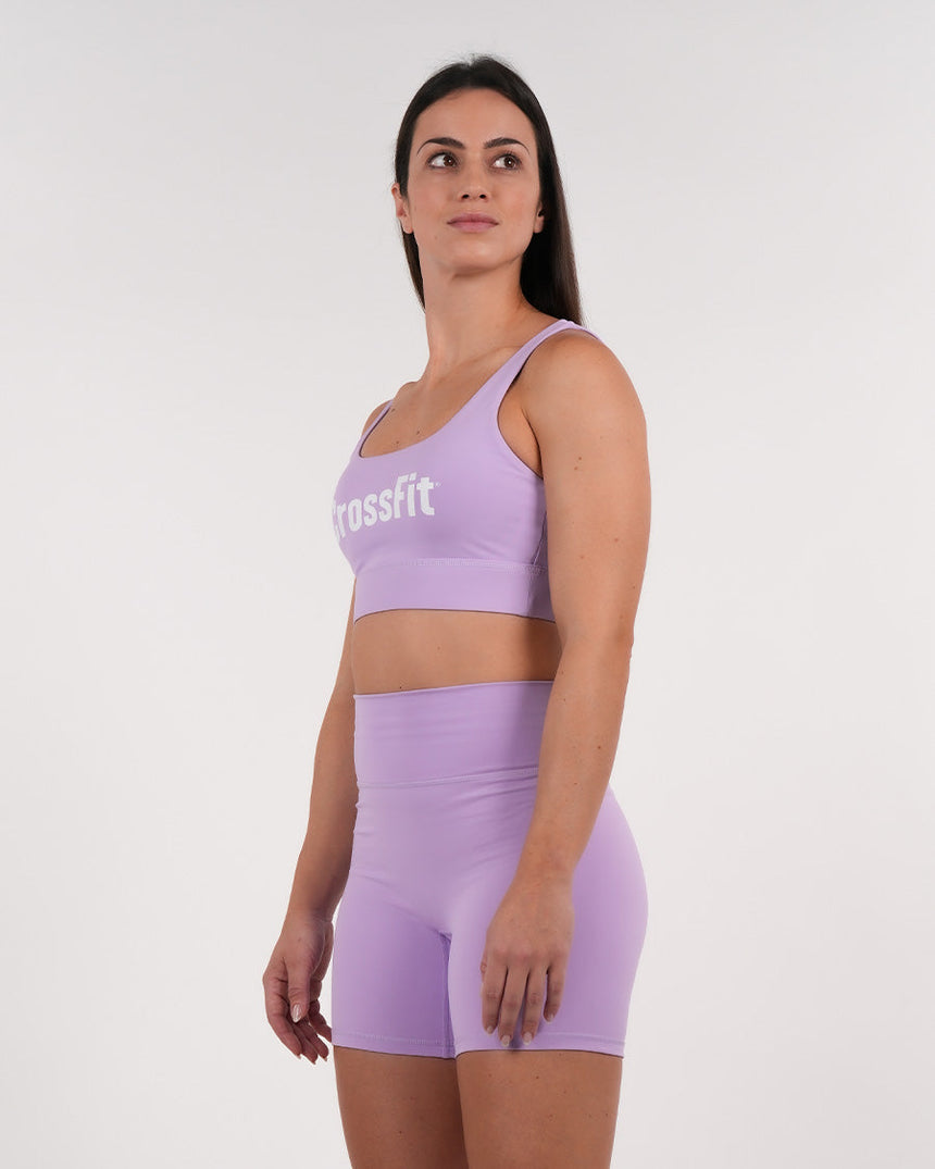 Women's CrossFit® Wide stripes Sports Bra - Purple