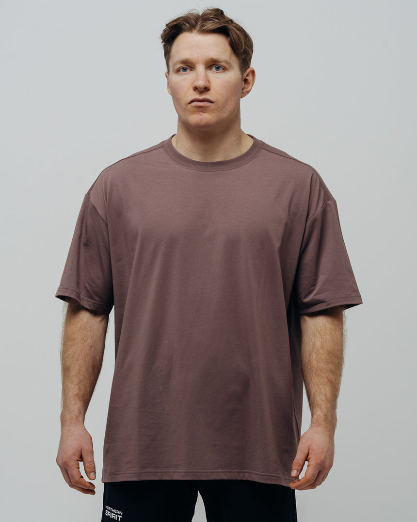 Unisex Basic Oversized T-shirt - Brown
