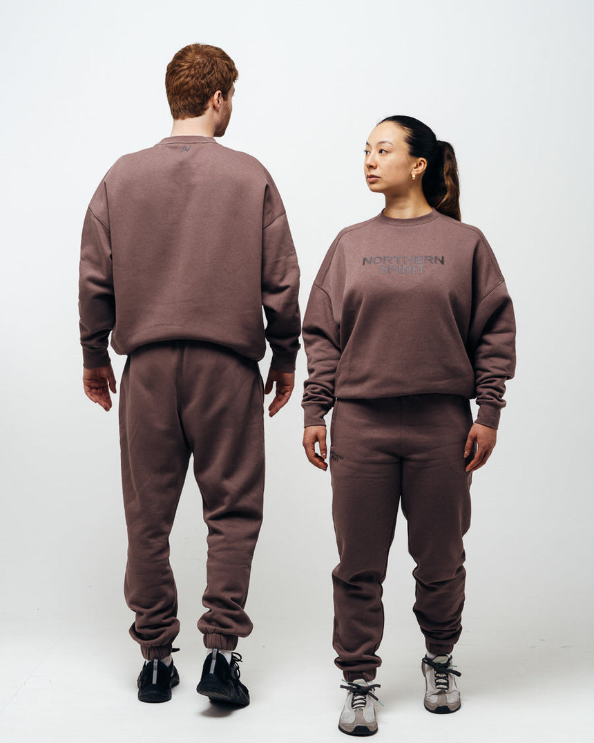 Unisex Cozy Oversized Sweatshirt - Brick Brown