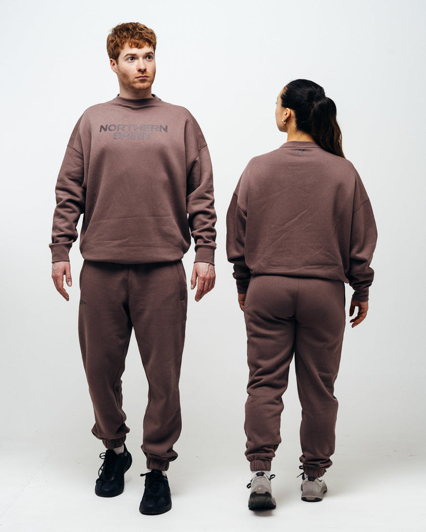 Unisex Cozy Oversized Sweatshirt - Brick Brown