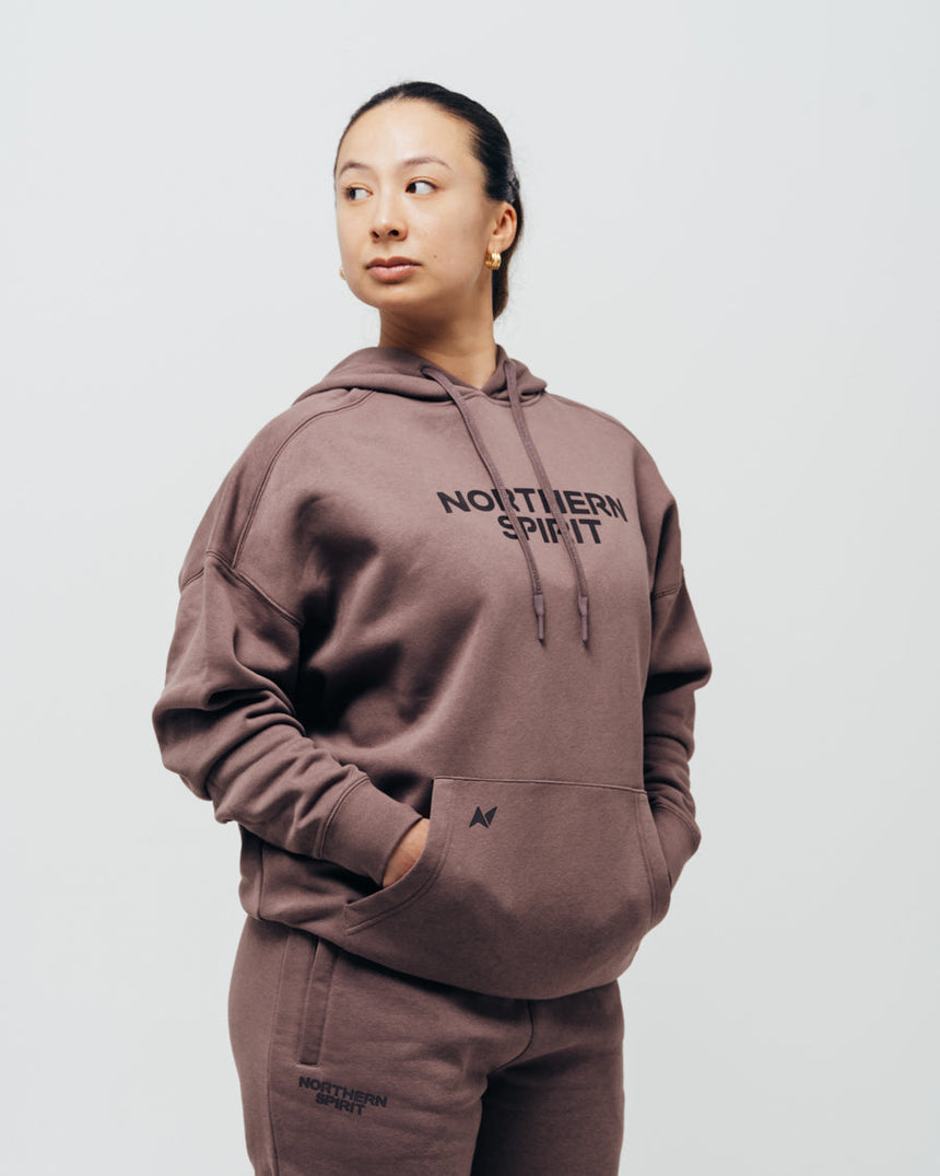 Unisex Cozy Oversized Hoodie - Brick Brown