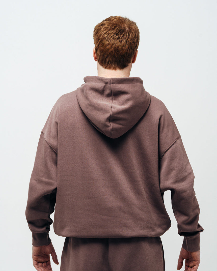 Unisex Cozy Oversized Hoodie - Brick Brown