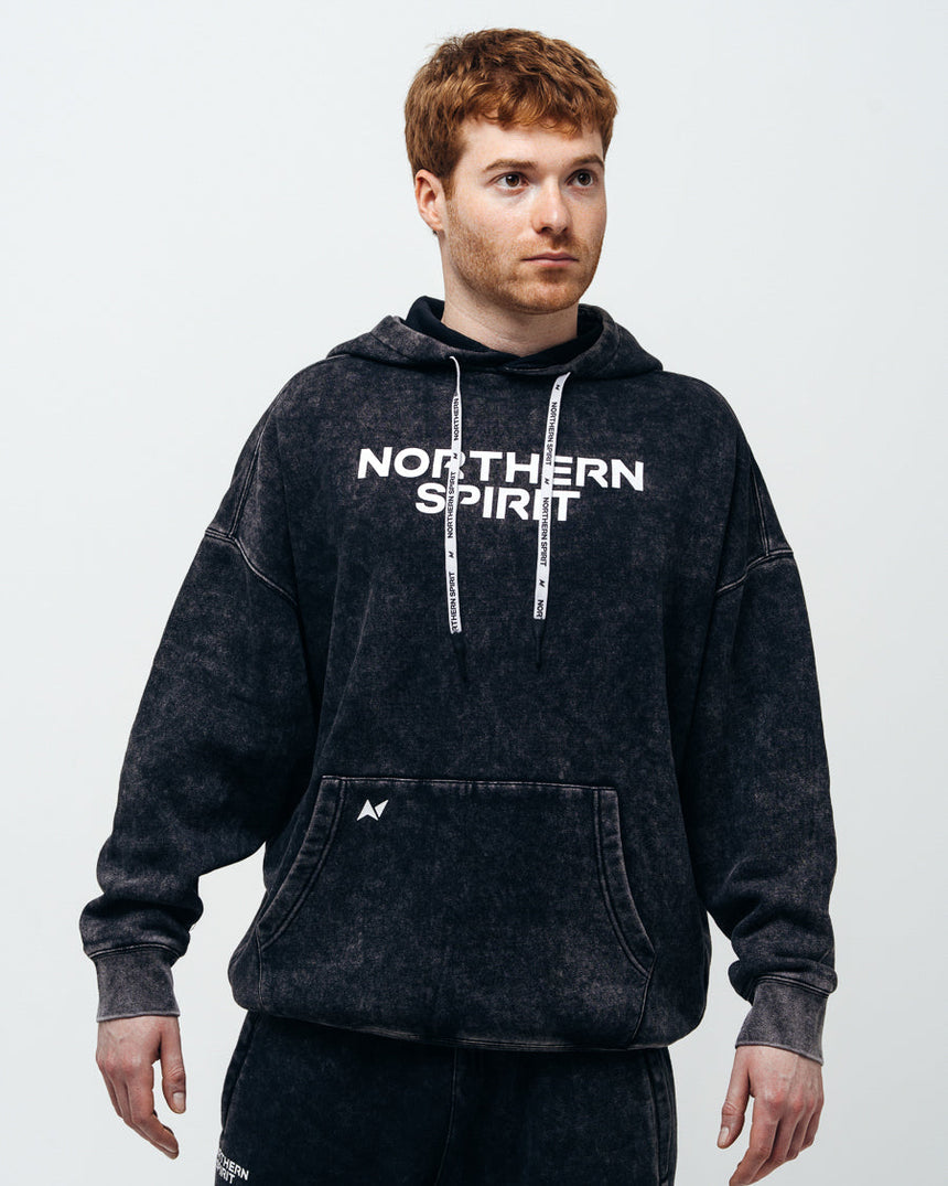 Unisex Cozy Oversized Hoodie - Washed Black