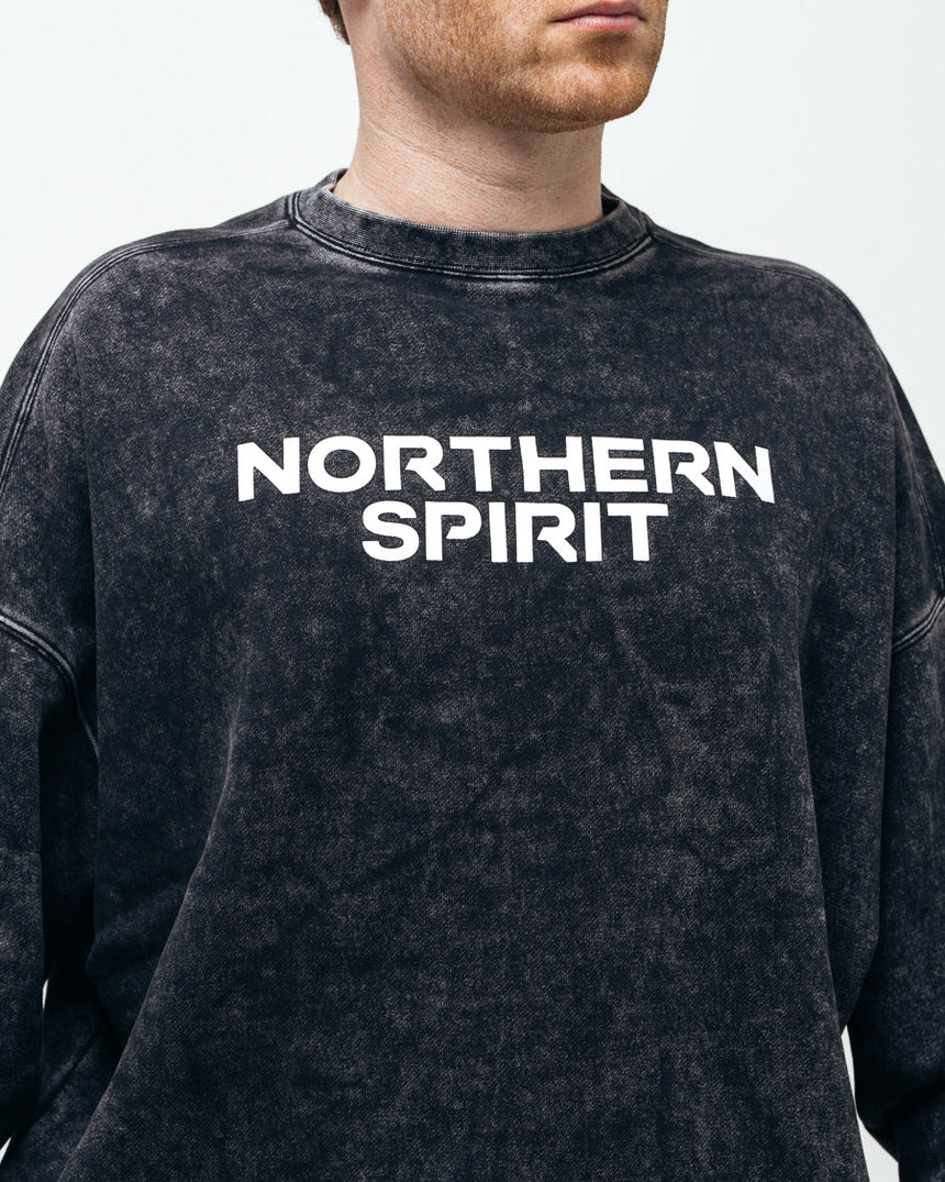 Unisex Cozy Oversized Sweatshirt - Washed Black