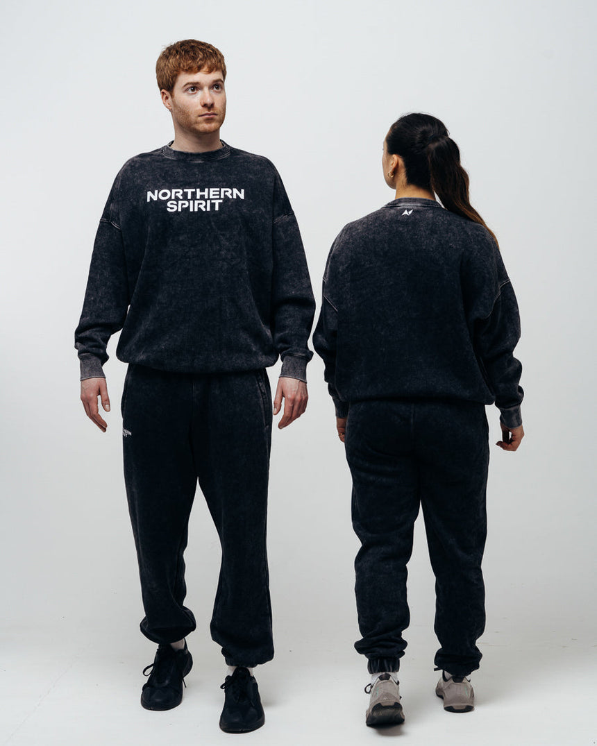 Unisex Cozy Oversized Sweatshirt - Washed Black