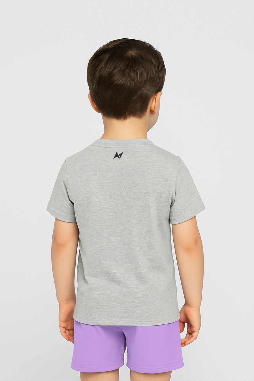 Kid's Core T-shirt - Heather Light Cloud