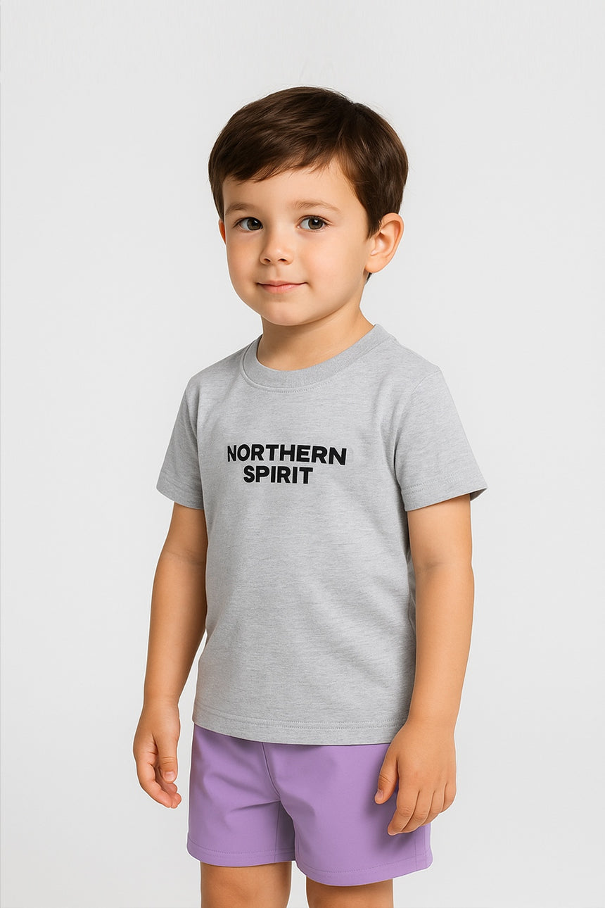 Kid's Core T-shirt - Heather Light Cloud