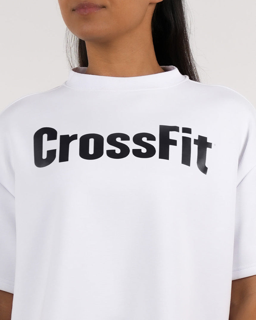 Women's CrossFit® Oversized Crop Top - White