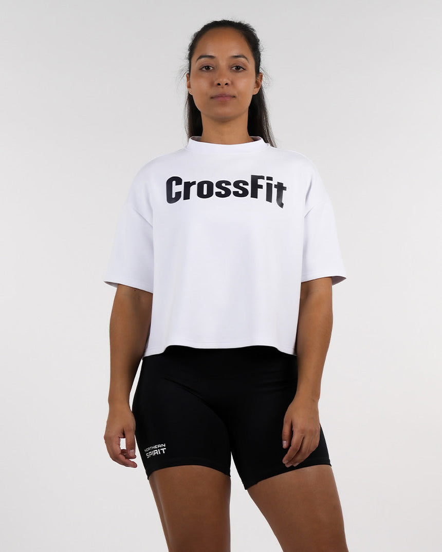 Women's CrossFit® Oversized Crop Top - White