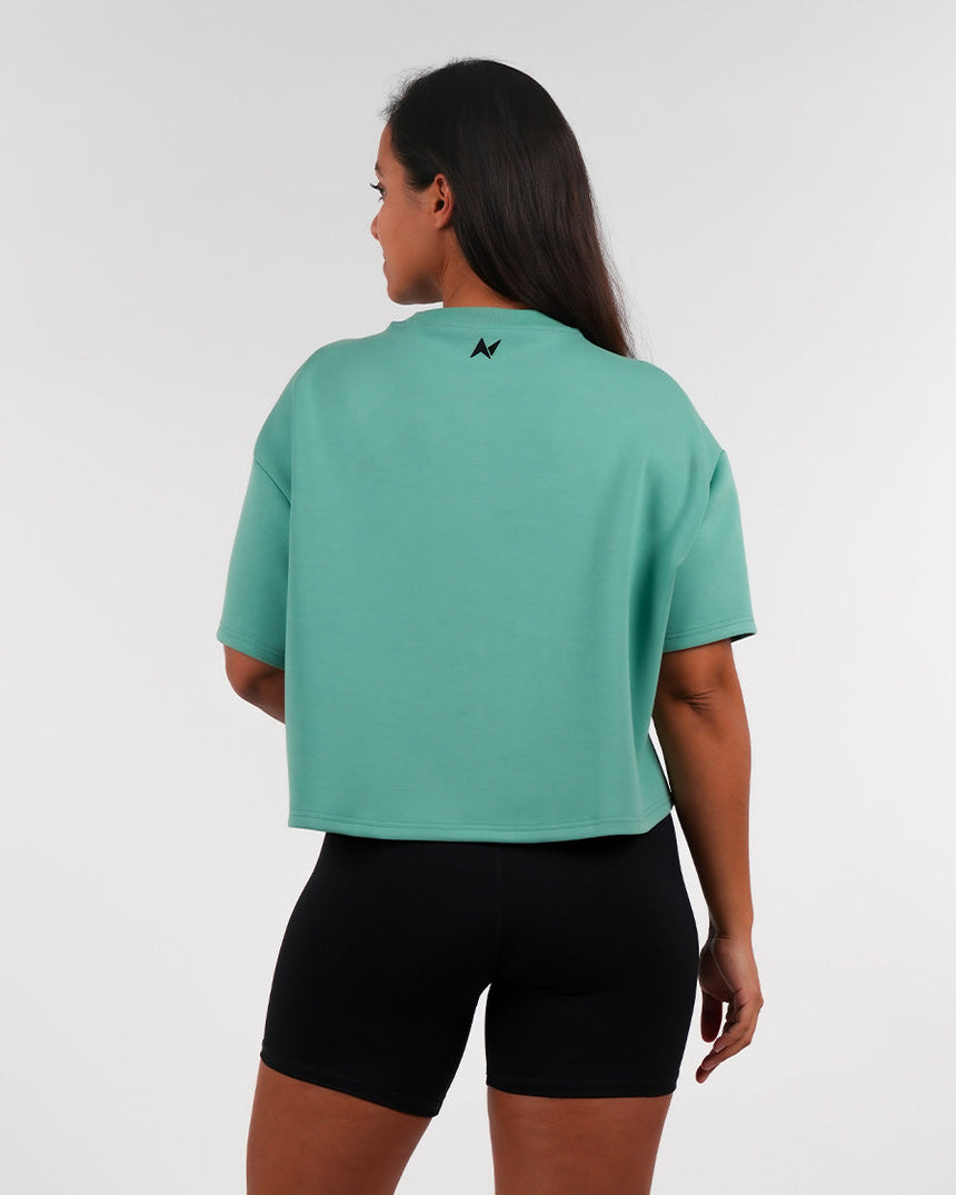 Women's NS Oversized Crop Top - Green