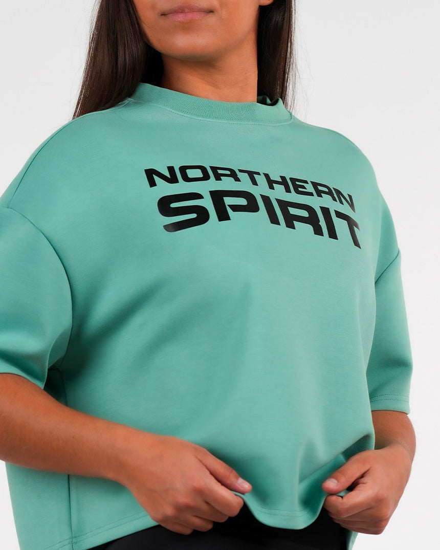 Women's NS Oversized Crop Top - Green