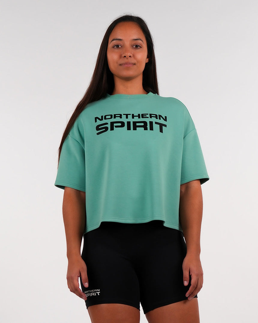 Women's NS Oversized Crop Top - Green