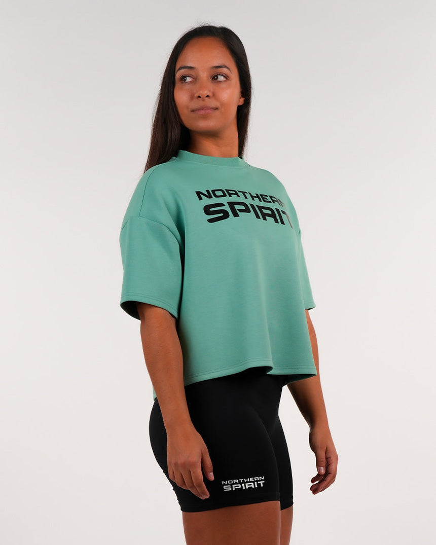 Women's NS Oversized Crop Top - Green