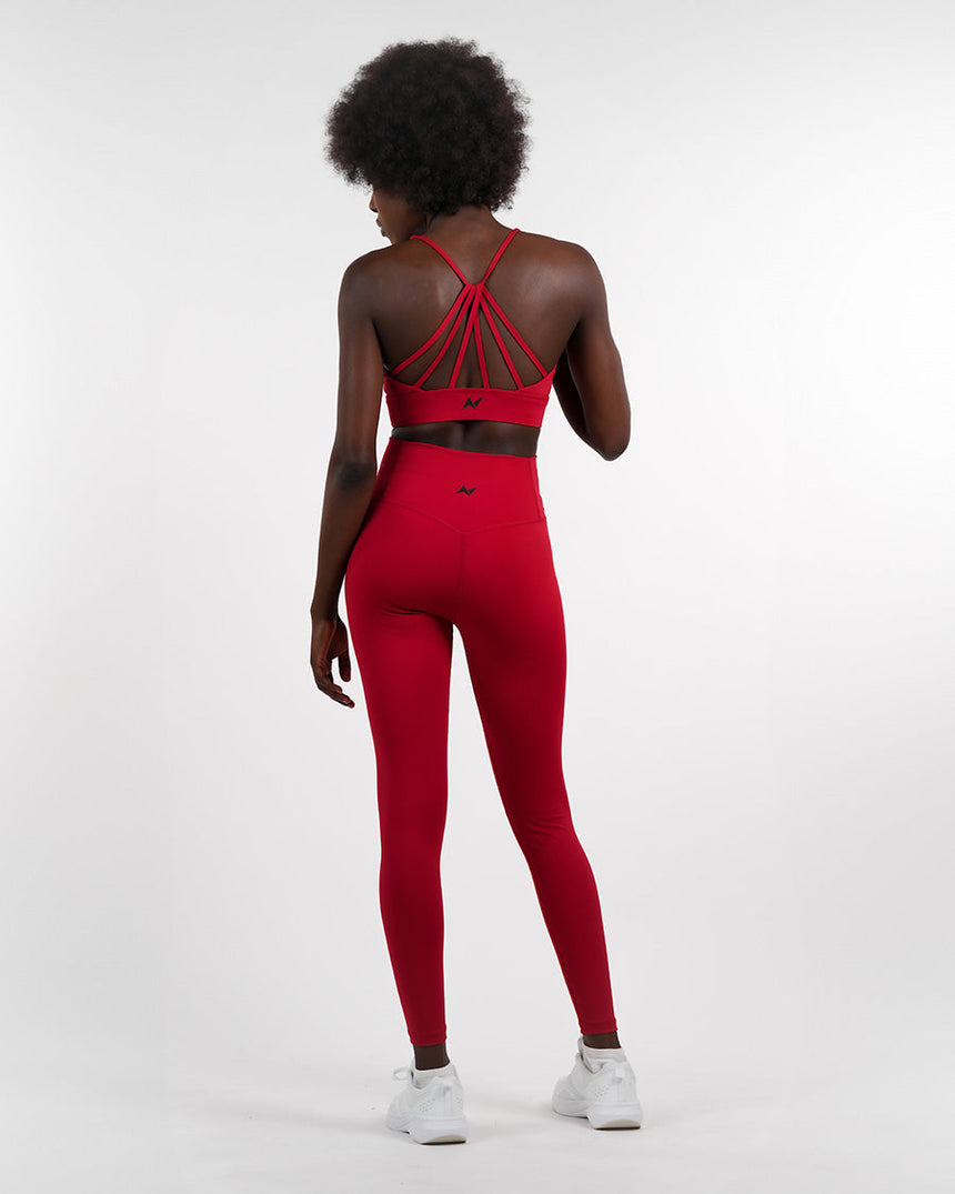 Women's NS Hight Waisted Leggings 27" - Red