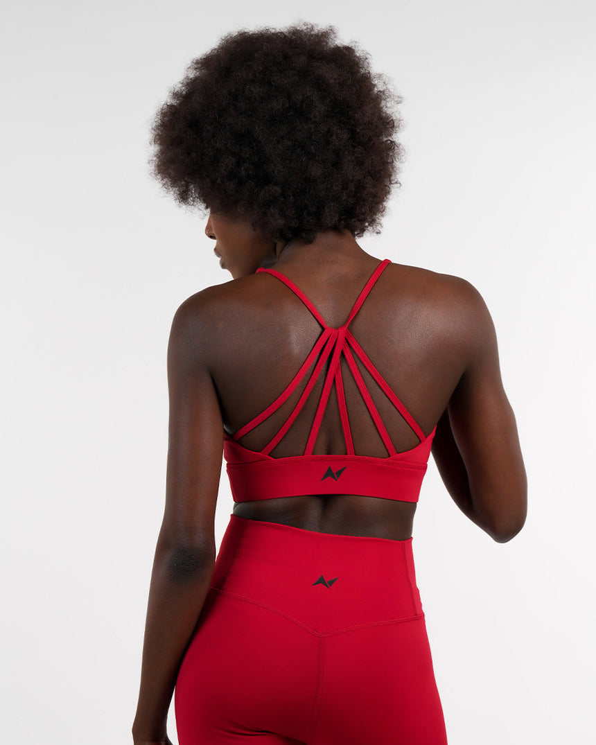 Women's NS Crossback Sports Bra - Red
