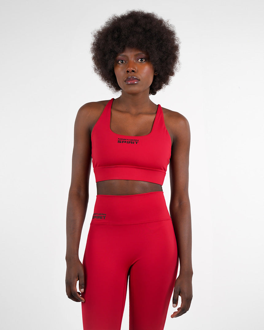 Women's NS Crossback Sports Bra - Red