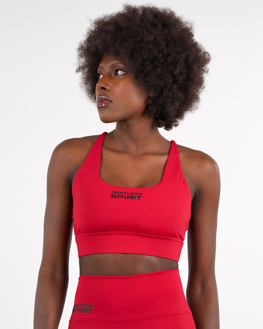 Women's NS Crossback Sports Bra - Red