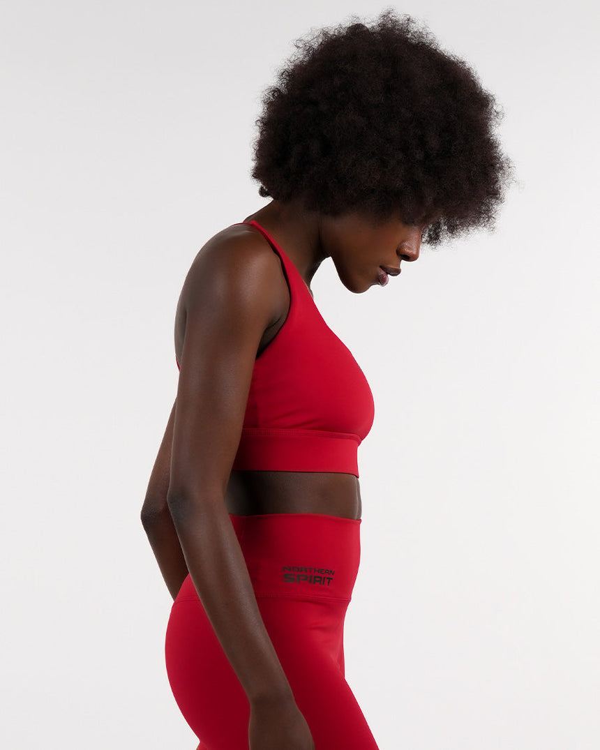 Women's NS Crossback Sports Bra - Red