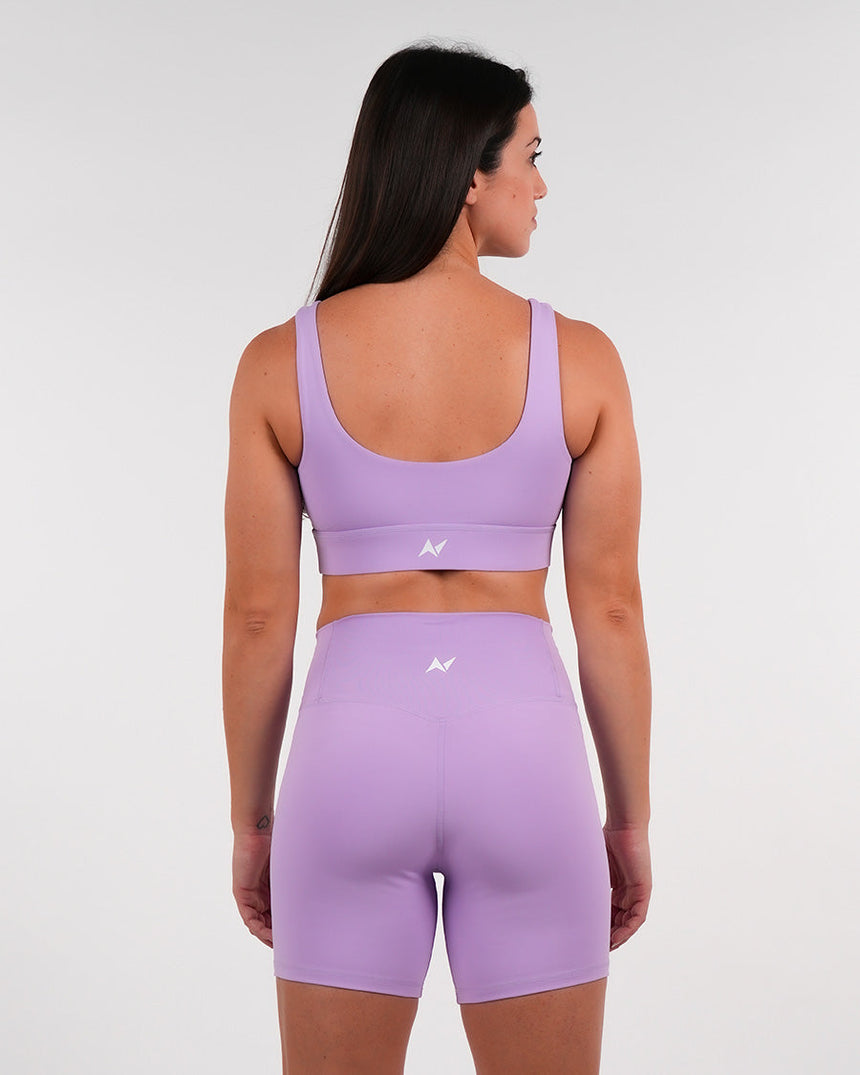 Women's NS Wide stripes Sports Bra - Purple