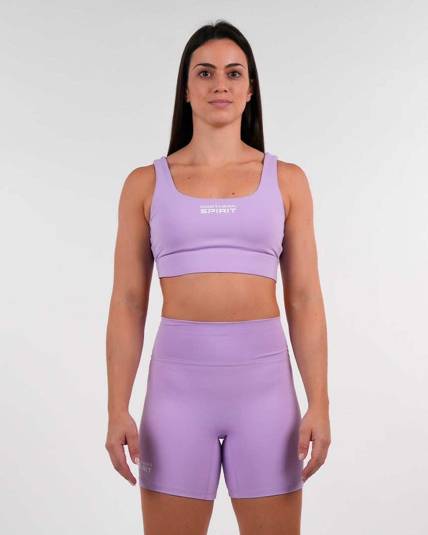 Women's NS Wide stripes Sports Bra - Purple