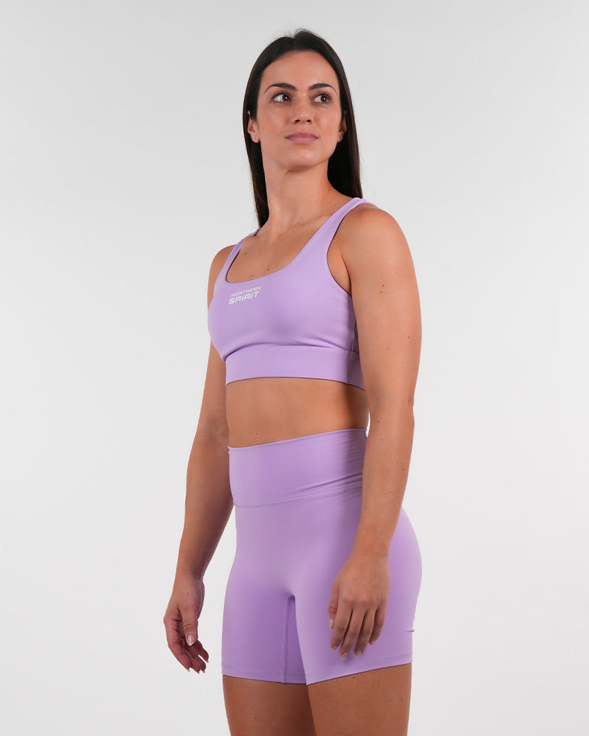 Women's NS Wide stripes Sports Bra - Purple