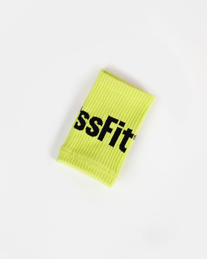 Crossfit® Unisex Knitted Wrist Bands - Fluo Green