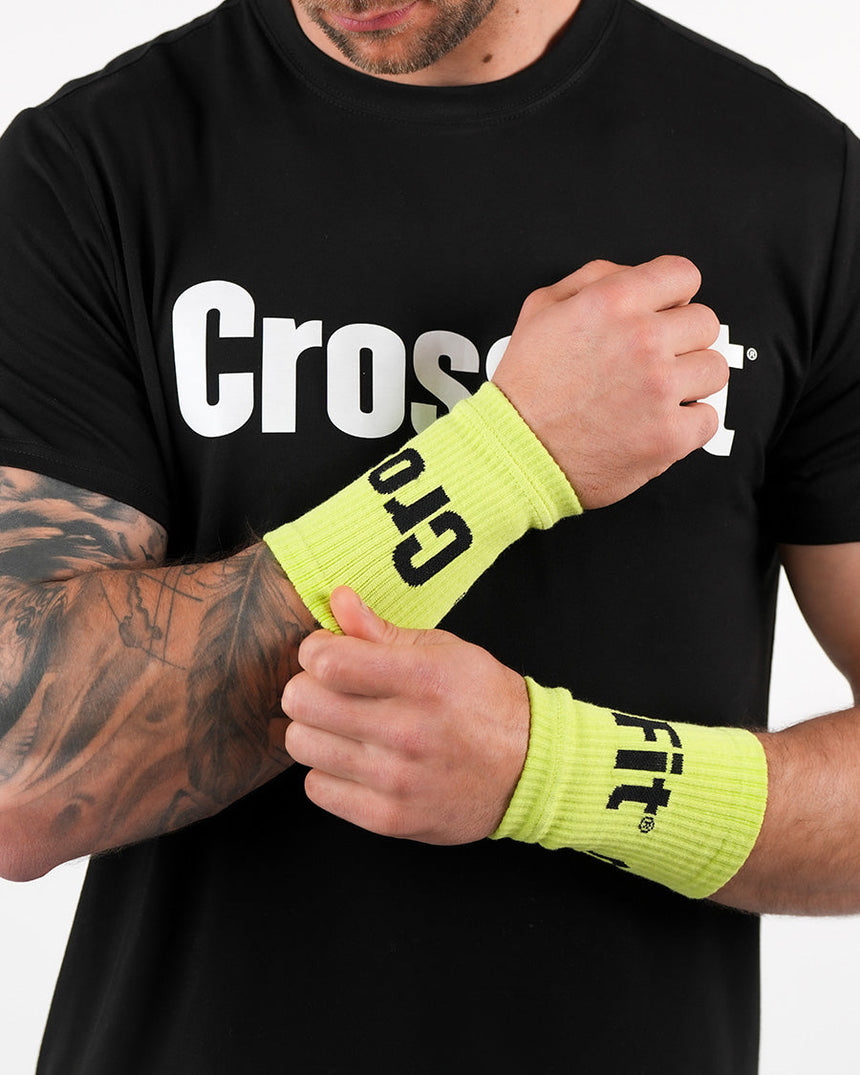 Crossfit® Unisex Knitted Wrist Bands - Fluo Green