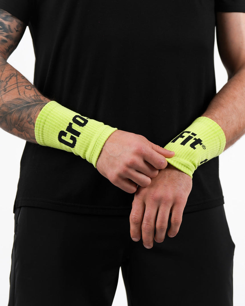 Crossfit® Unisex Knitted Wrist Bands - Fluo Green