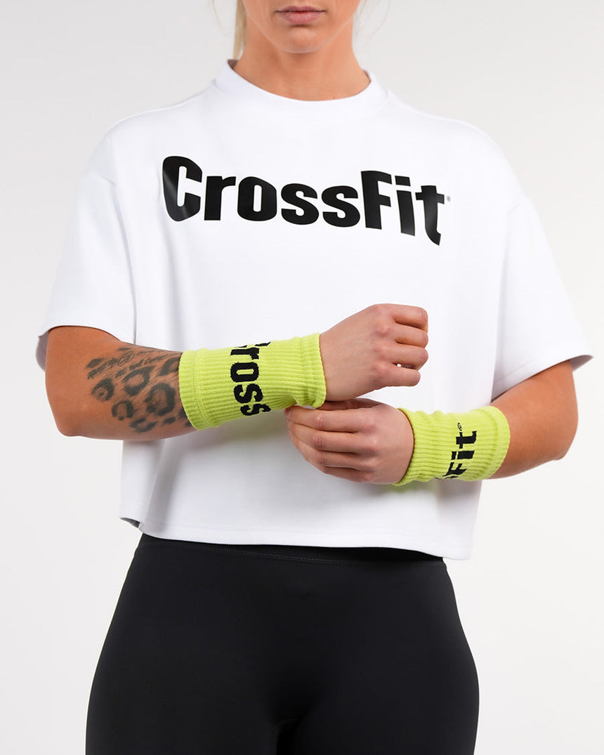 Crossfit® Unisex Knitted Wrist Bands - Fluo Green