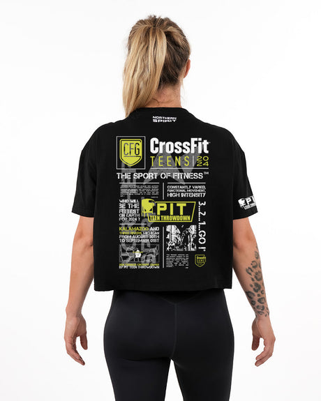 CrossFit® Games 2024 Teens  Baggy Top - Women Patchwork collector oversized crop top