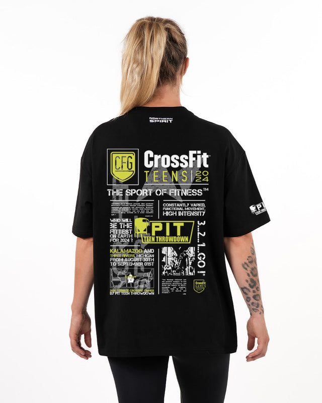 CrossFit® Games 2024 Teens Smurf  - Unisex oversized T-shirt Patchwork Collector