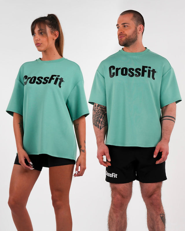 Matching set men - oversized T-shirts Shale Green