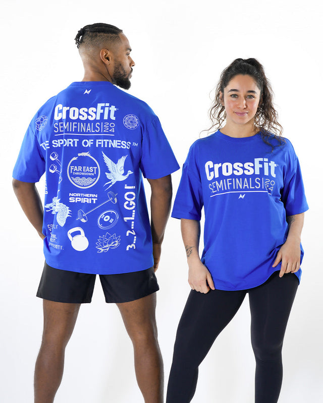 CrossFit® Smurf Patchwork - Far East Throwdown Unisex overSized T-shirt