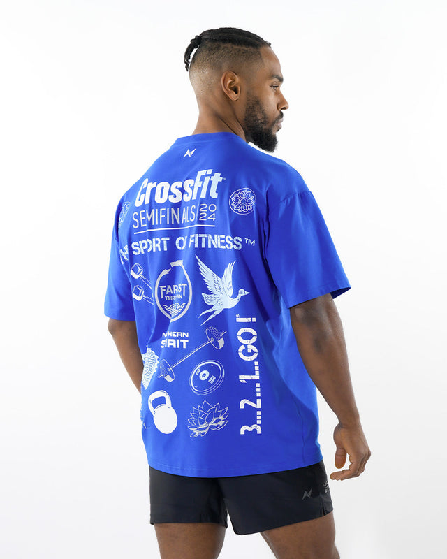 CrossFit® Smurf Patchwork - Far East Throwdown Unisex overSized T-shirt